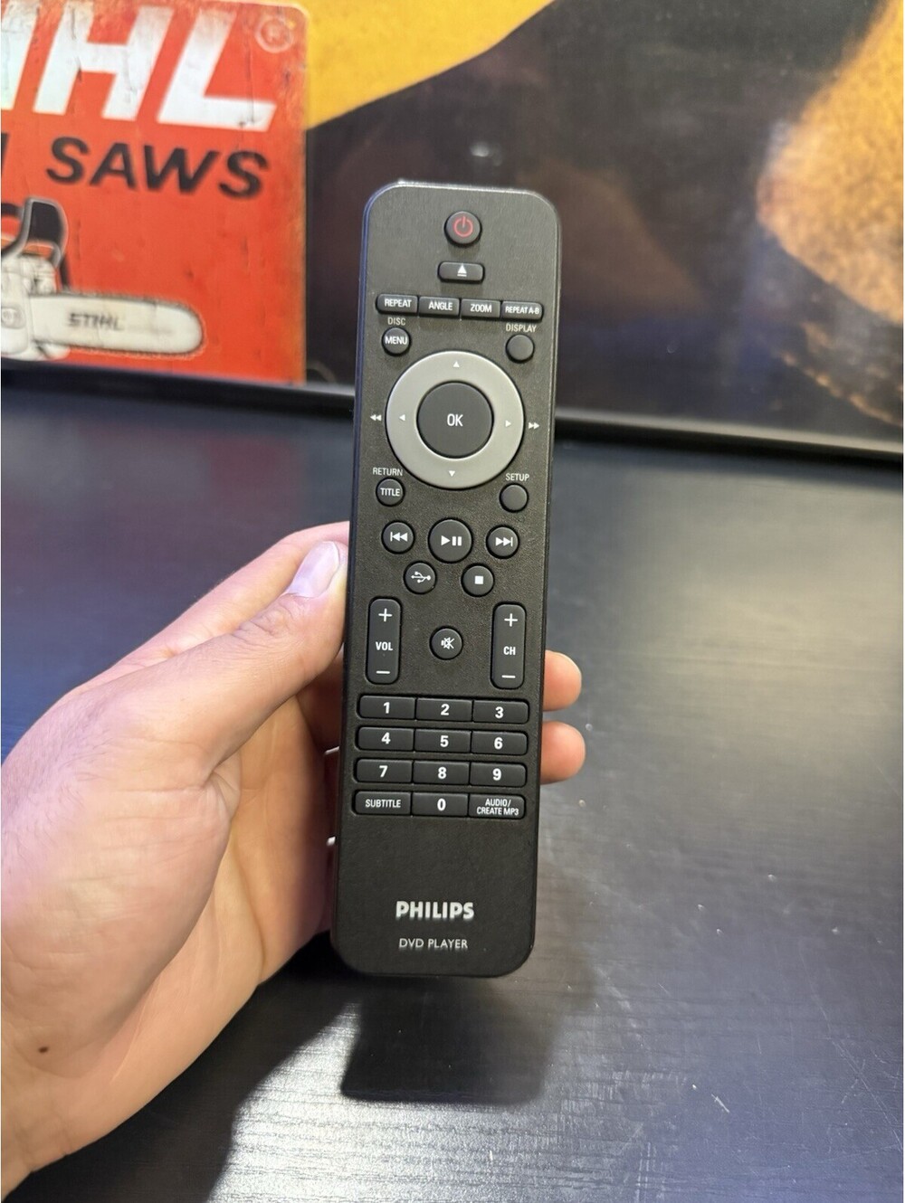 Philips OEM DVD Player Remote Control Black Genuine Replacement